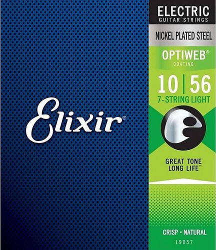 Elixir 19057 Optiweb (10-56) Комплект струн для 7-струнной электрогитары.