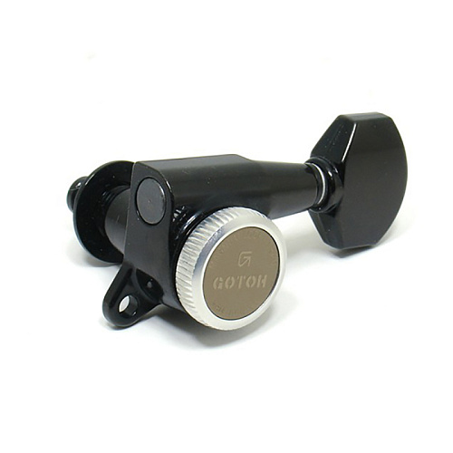 Gotoh SG381-MGT-07-B-L6 Комплект колков для гитары 6л, локовые, черные.