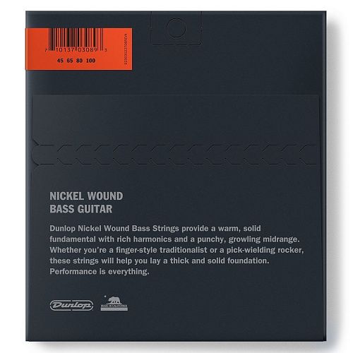 Dunlop DBN45100 (45-100) Комплект струн для бас-гитары.